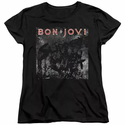 £23.64 • Buy Bon Jovi Slippery When Wet Album Cover Womens T Shirt Offically Licensed Black