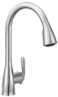 MOEN Haysfield Single-Handle Pull-Down Sprayer Kitchen Faucet In Chrome • $182.07