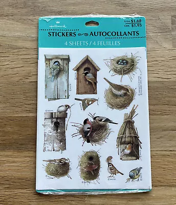 Vtg Hallmark Bird Stickers Marjolein Bastin Birds Birdhouses Nests 4 Sheets • $11