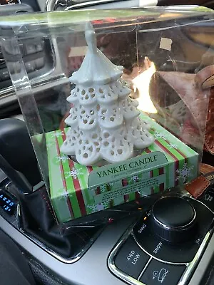 $8 • Buy Yankee Candle Balsam White Evergreen Tree  Luminary Tea Light Holder