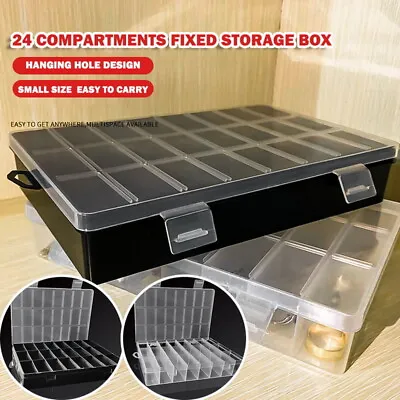 £5.77 • Buy 24 Compartment Plastic Box Case Jewellery Craft Bead Storage Container Organizer