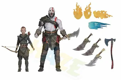 NECA 2018 God Of War4 Kratos & Atreus Figure Model PVC Toy Gift In Box  • $156.85
