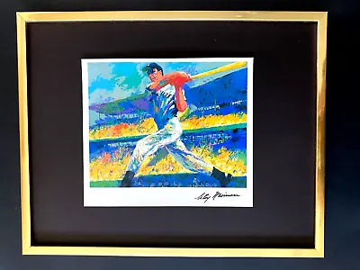 Leroy Neiman +  Joe Dimaggio + Circa 1970's + Signed Print Framed • $149