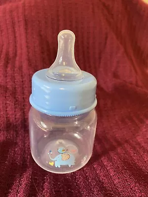 £4.87 • Buy Reborn 2 Oz Blue “PREEMIE NO HOLE NIPPLE” EMPTY Faux Baby Bottle~See Photo Size