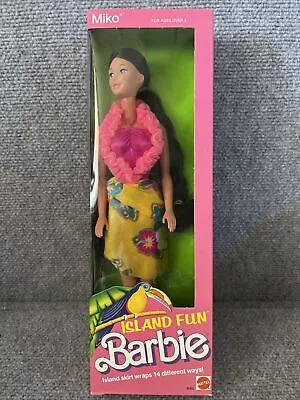 Vintage 1987 Miko Island Fun Barbie Mattel 4065 NRFB NOS W/Skirt Wrap • $32