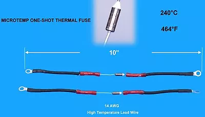 2 Each New Microtemp One-shot Thermal Fuse 240°c / 464°f • $9.50