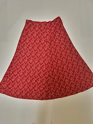 Vintage 60s 70s Geometric Graphic Skirt Handmade Abstract Boho Quirky Unusual • £25