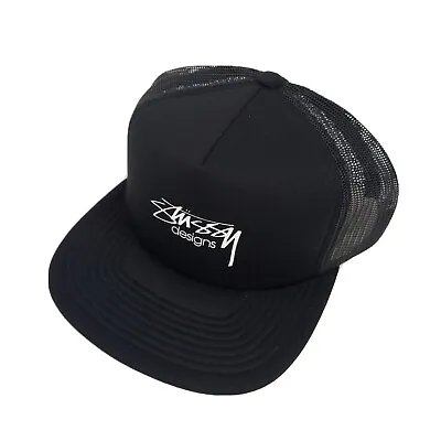£35 • Buy Stüssy Smooth Stock Trucker Cap, Black, One Size 