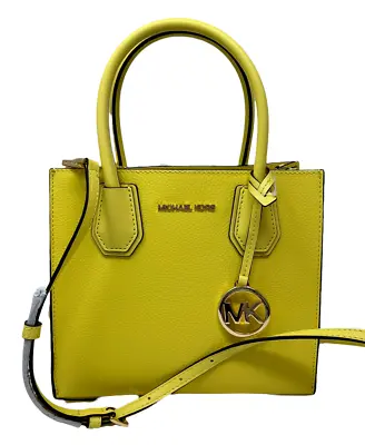 Michael Kors Satchel Medium Leather Mercer Messenger Handbag Crossbody  • $99.94