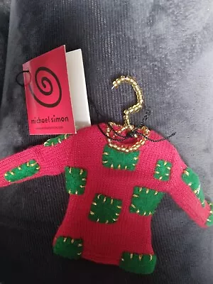 Michael Simon Patches Sweater Ornament New • $30