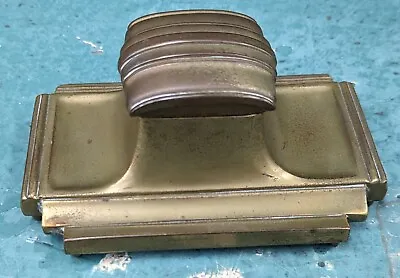 Vintage Art Deco Table Top Brass Inkwell Unbranded  • $59.99