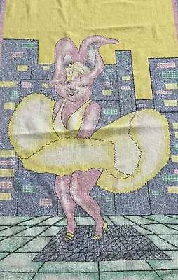 Vintage Pinup Bunny Rabbit Girl Beach Pool Bath Beach Towel Marilyn Monroe Pose • $21.24