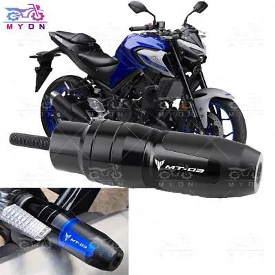 For YAMAHA MT-03 Motorcycle CNC Crash Pad Exhaust Slider Protector Black • $27.99