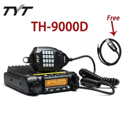 TYT TH-9000D UHF/VHF 136-174 MHz 65W Mobile Transceiver+Free USB Cable CTCSS DCS • $127.99