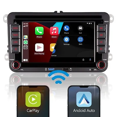 Car Stereo For VW Jetta Passat Tiguan CarPlay Android Auto High Power Output BT • $150