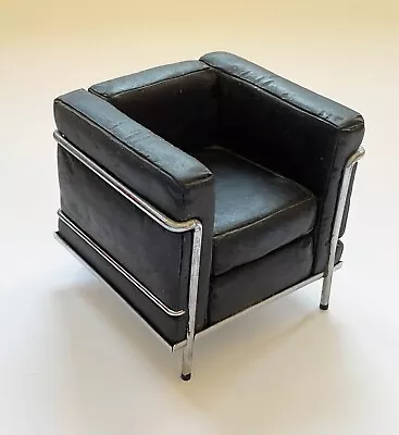 Take A Seat By Raine And Willitts Designs  Chrome & Leather  Miniature Chair  • $15