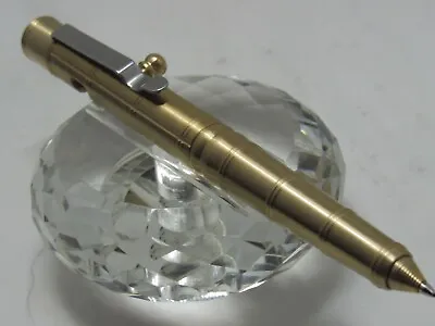 Brass Retro Bolt Action Tactical Pen Self Defense Survival Military • $53.09