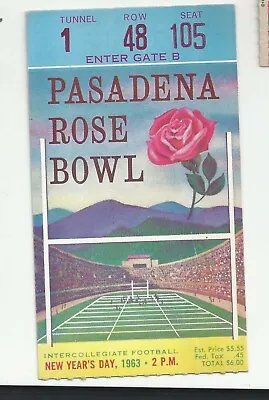 1963 Wisconsin USC Southern Cal Rose Bowl College Football Ticket Stub • $25.99