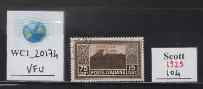 WC1_20174. ITAL.COL.:SOMALIA. 75 Cent. 1929 MONTECASSINO Stamp. Sc. 107. Used • $4.99