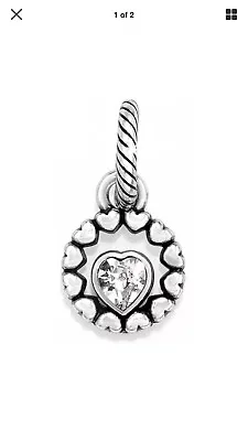 $12 • Buy NEW Brighton RING OF LOVE Crystal Clear Swarovski Heart Charm RETIRED