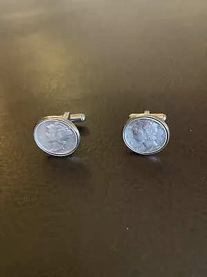 $10 • Buy 90 % Silver, Mercury Dime Cufflinks