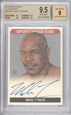 Mike Tyson Bgs 9.5 2015 Leaf Sportkings #sks-mt1 On-card Auto Hof • $103