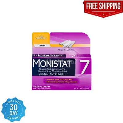 Monistat 7 Vaginal Antifungal Cream With Disposable Applicators 1.59 Oz • $18.80