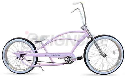 29  Pink Lowrider Beach Cruiser Bicycle High Bar Limited Chopper Stretch Bike • $637.49