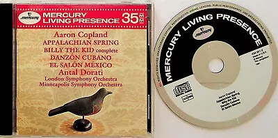 COPLAND: Appalachian Spring + Dorati FULL SILVER USA Mercury Living Presence CD • £14.99