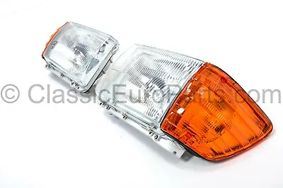 Euro Headlight Set For Mercedes R107 C107 LHD Amber Turn Indicator Vacuum Adjust • $3199