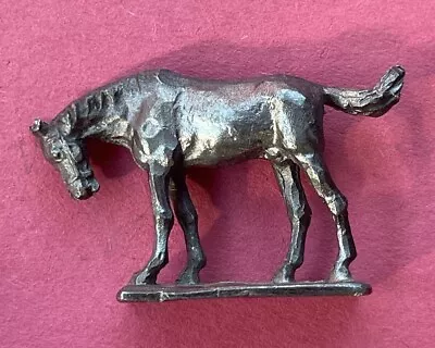 Vintage Pewter  Horse Figurine 1.5  Signed FE Sad Horse • $9.95