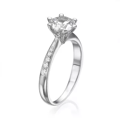 3/4 Carat I VS2 New Diamond Engagement Ring Round Cut 14K White Gold • $698.40