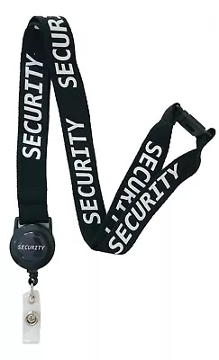 20mm Security Lanyard With Integrated Retractable Badge Reel & Safety Breakaway • £4.99