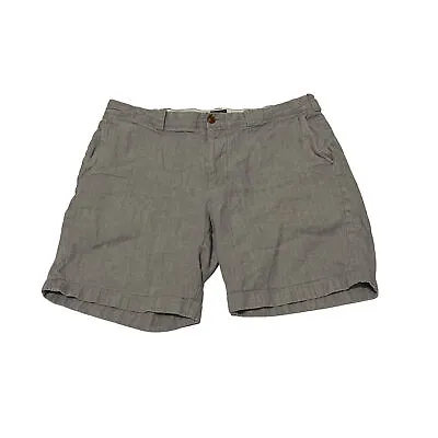 J Crew Stanton Baird Mcnutt Irish Linen Blend Chino Shorts Men's 35x8 Gray GUC • $14.99