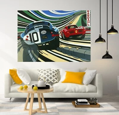 £16.99 • Buy Vintage Goodwood Racing Printed Frame Canvas Paper Picture Print Art Wall Art
