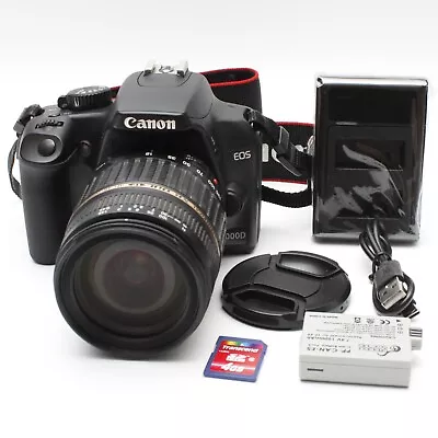 Canon EOS 1000D 10.1MP Digital SLR Camera With Tamron 18-200mm XR Di II LD Lens • £159.95