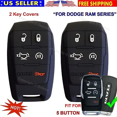 5B Silicone Cover Keyless Fob Case Skin Holder For Dodge Ram 2500 5500 Smart Key • $15.97