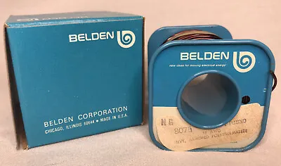 Vintage Belden 18 AWG Magnet Wire 8075 Heavy Armored Poly-Thermaleze 1 LBS NOS • $199.95