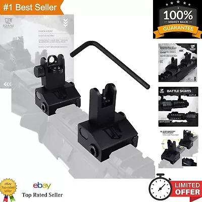 Tactical Rear Sight Rifle Flip Up Sights - Easy To Install On Picatinny Rail • $55.22