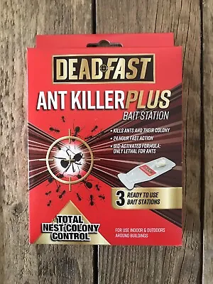 Deadfast Ant Killer Plus Bait Station 3 X 4g - By Westland • £8.49