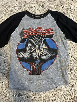 JUDAS PRIEST Real Vintage 1984 Heavy Metal Raglan Keep The Faith Tour T-Shirt • $150