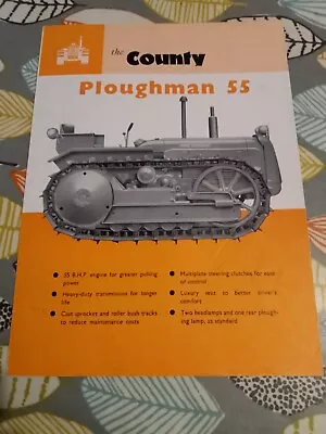 Fordson County Ploughman 55 Crawler Tractor Brochure • £60