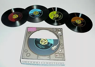 Record Coasters  Every Drink Is A Hit  By GAMAGO Set Of 4 In Box Dishwasher Safe • $13