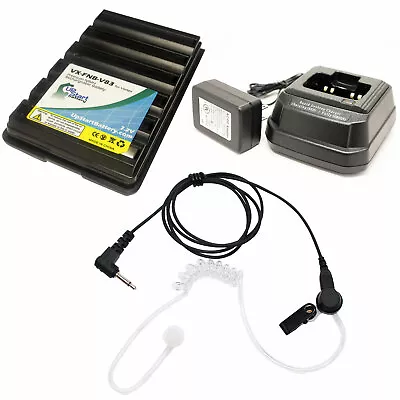 Battery Charger & Listen Only Earpiece For Yaesu / Vertex VX-180 VX-410 • $33.99