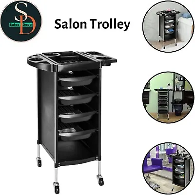 4 Drawer Salon Hairdresser Trolley Beauty Barber Storage Basket Hair Spa Cart UK • £48.99