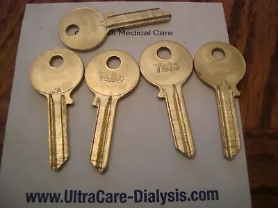 OEM LOCKSMITH  LOT OF 5  Yale RN12 Key Blanks JA Keyway Nickel Silver 5 Pin NOS • $7.99