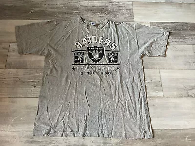 Vintage Los Angeles Oakland Raiders Single Stitch T-shirt Size XXL Logo 7 USA • $48.99