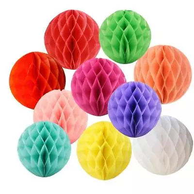 Honeycomb Paper Ball Colourful Wedding Party Hanging Decoration - 130 Variations • £2.69