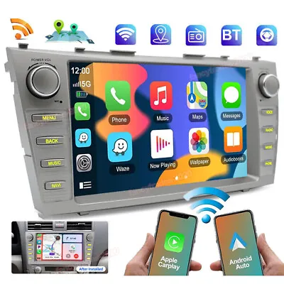 For Toyota Camry 2007-2011 Android 13 GPS Carplay Car Radio Stereo NO DVD Player • $109.89