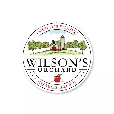 Personalized Family Orchard Metal Sign • $27.45